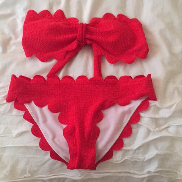 shein red bathing suit